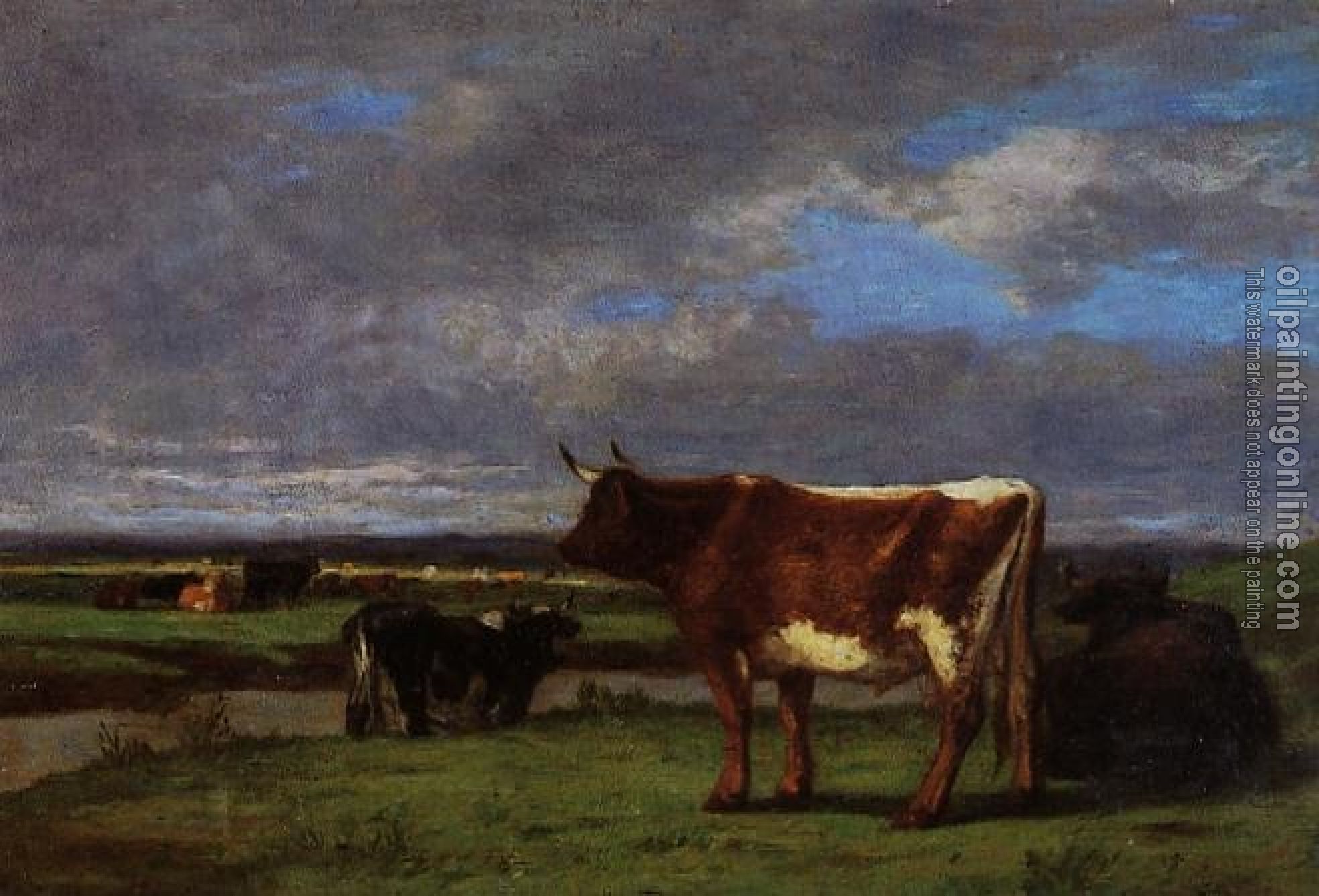 Boudin, Eugene - Cows near the Toques